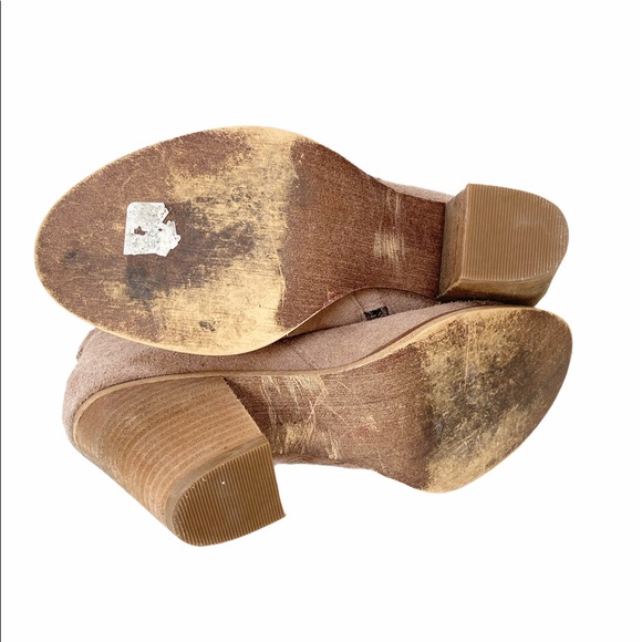 Susina Taupe Blush Suede Ankle Booties Size 8.5M - Picture 8 of 10
